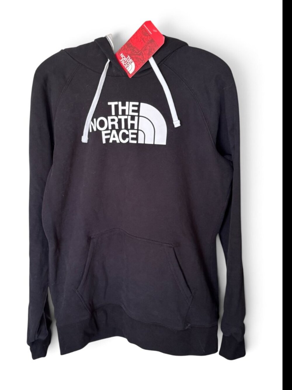 NWT Women's North Face Sweatshirt Hoodie, Black with Logo, XL
